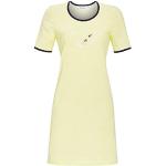 Gelbe Kurzärmelige RINGELLA Damennachthemden aus Baumwolle Größe S 