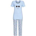Türkise RINGELLA Pyjamahosen aus Baumwolle für Damen Größe M 2-teilig für den für den Sommer 
