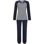 Blaue RINGELLA Damenschlafanzüge & Damenpyjamas aus Baumwolle Größe M 