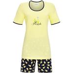 Reduzierte Gelbe RINGELLA Damenschlafanzüge & Damenpyjamas aus Baumwolle Größe XL 