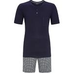 Marineblaue RINGELLA Pyjamas kurz aus Baumwolle für Herren Größe XL 