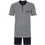 Marineblaue RINGELLA Pyjamas kurz aus Baumwolle für Herren Größe XL 