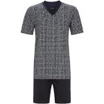 Anthrazitfarbene RINGELLA Pyjamas kurz für Herren Größe XXL 