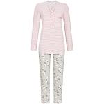 Peachfarbene RINGELLA Damenschlafanzüge & Damenpyjamas aus Baumwolle Größe S 