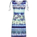 Ringella Strandkleid »Damen Sommerkleid mit Schulterraffung 2221035 - Blau / Grün«, blau