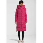 Pinke Gesteppte Rino & Pelle Damensteppmäntel & Damenpuffercoats mit Reißverschluss aus Polyester mit Kapuze 