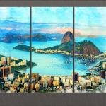 Leinwanddrucke mit Skyline-Motiv aus Kiefer 40x60 
