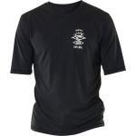 Schwarze Kurzärmelige Rip Curl T-Shirts aus Polyester für Herren Größe S 