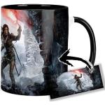 Schwarze Tomb Raider Kaffeetassen aus Keramik 