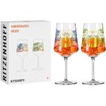 RITZENHOFF 2841017 Aperitif-Glas Sprizz 2er-Set 500 ml – Serie Sommerrausch Deluxe Nr. 17 + 18 mit bunter Collage – Made in Germany