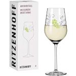 RITZENHOFF 3018012 Weißweinglas 300 ml – Serie Herzkristall Nr. 2 – Glas mit Vinoschriftzug und Platin – Made in Germany