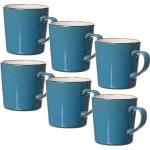 Blaue Unifarbene Ritzenhoff & Breker Visby Kaffeetassen-Sets 400 ml mit Kaffee-Motiv aus Keramik mikrowellengeeignet 6-teilig 