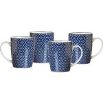 Blaue Ritzenhoff & Breker Royal Reiko Runde Kaffeebecher 350 ml aus Keramik mikrowellengeeignet 4-teilig 