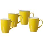 Gelbe Kaffeetassen-Sets 320 ml aus Porzellan 4-teilig 