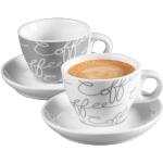 Graue Ritzenhoff & Breker Cornello Espresso-Sets aus Porzellan 4-teilig 