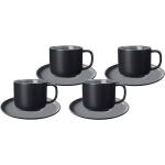 Schwarze Ritzenhoff & Breker Jasper Runde Kaffeetassen-Sets mit Kaffee-Motiv aus Keramik spülmaschinenfest 8-teilig 