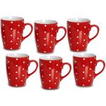 Reduzierte Rote Gepunktete Ritzenhoff & Breker Kaffeebecher aus Keramik 6-teilig 