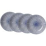 Ritzenhoff & Breker Suppenteller-Set Royal Makoto, 4-teilig, 20,5 cm Durchmesser, Porzellangeschirr, Blau-Weiß, 20.50 x 20.50 x 4.50 cm