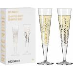Goldene Ritzenhoff Champagnergläser aus Kristall 2-teilig 