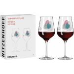 Bunte Ritzenhoff Rotweingläser aus Glas spülmaschinenfest 2-teilig 