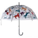 Durchsichtige Regenschirme mit Hundemotiv durchsichtig 