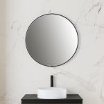 Silberne Runde Lichtspiegel & Leuchtspiegel 80 cm 