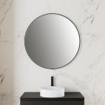 Silberne Runde Lichtspiegel & Leuchtspiegel 100 cm 