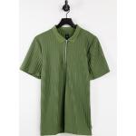 Reduzierte Rosa RIVER ISLAND Herrenpoloshirts & Herrenpolohemden mit Reißverschluss aus Baumwolle Größe M 
