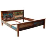 Bunte Industrial SIT Möbel Riverboat Betten lackiert aus Massivholz 180x200 