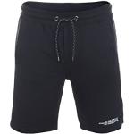 riverso Herren Sweat Short RIVBlake Regular Fit Kurze Hose Sommer Sport Bermuda Shorts Tunnelzug Print Taschen Schwarz M, Größe:M, Farbe:Black