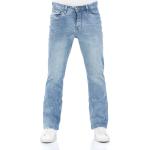 Hellblaue Bootcut Jeans ohne Verschluss aus Denim für Herren Größe L Weite 36, Länge 32 