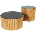 Schwarze Moderne Runde Holz-Couchtische 40 cm aus Holz Höhe 0-50cm, Tiefe 50-100cm 2-teilig 