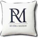 RM Monogram Pillow Cover White Blue 50x50 [RMAcc]