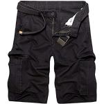 Reduzierte Schwarze Cargo-Shorts aus Baumwolle für Herren für den für den Sommer 