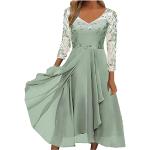 Grüne Leo-Look Vintage Langärmelige Lange Abendkleider mit Fransen aus Chiffon für Damen Übergrößen Große Größen für den für den Sommer 