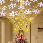 Goldene Christbaumspitzen LED beleuchtet 
