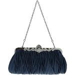 Marineblaue Retro Ro Rox Kleine Handtaschen mit Riemchen aus Stoff mit Innentaschen für Damen 