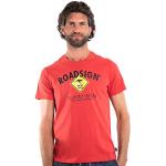 Rote Unifarbene Roadsign T-Shirts aus Jersey für Herren Größe M 