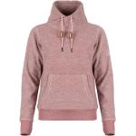 Reduzierte Pinke Melierte Roadsign Stehkragen Damensweatshirts aus Polyester Größe L 