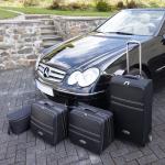 Roadsterbag 4-tlg. Kofferset mit 2 Rollen Mercedes CLK Cabrio (W208/W209) 142 Liter Schwarz Koffer24