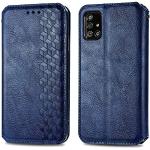 Blaue Elegante Samsung Galaxy A51 Hüllen Art: Flip Cases mit Bildern aus Leder mit Ständer für Herren 