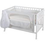 Weiße ROBA Room Bed Babybetten mit Rollen höhenverstellbar 60x120 