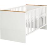 Weiße Moderne ROBA Gitterbetten aus Massivholz höhenverstellbar 70x140 