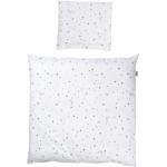 Graue Sterne ROBA Kinderbettwäsche mit Knopf aus Baumwolle trocknergeeignet 2-teilig 