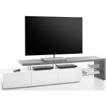 Reduzierte Weiße TV-Lowboards & Fernsehtische matt Breite 200-250cm, Höhe 0-50cm, Tiefe 0-50cm 