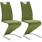Reduzierte Olivgrüne Moderne Schwingstühle aus Chrom Breite 0-50cm, Höhe 0-50cm, Tiefe 0-50cm 2-teilig 