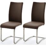 Reduzierte Braune Moderne Esszimmerstühle & Küchenstühle aus Edelstahl Breite 0-50cm, Höhe 100-150cm, Tiefe 50-100cm 2-teilig 