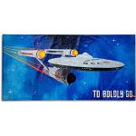 Bunte Star Trek USS Enterprise Strandtücher aus Baumwolle 