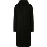 Schwarze Unifarbene Langärmelige Vera Mont Robe Legere Bestickte Kleider aus Polyamid Handwäsche für Damen 