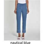Blaue ROBELL Slim Fit Jeans aus Baumwollmischung für Damen 